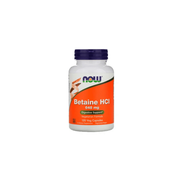 Cloridrato de Betaína 648 mg – Now Foods - 120 Cápsulas