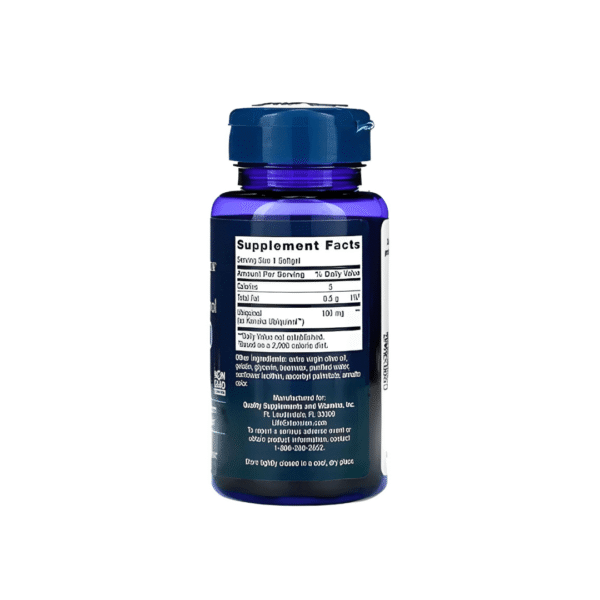 Ubiquinol 100mg – Life Extension - 60 Cápsulas - Imagem 2