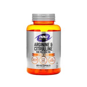 L Arginina e L Citrulina – Now Foods 500mg / 250mg – 120 Cápsulas