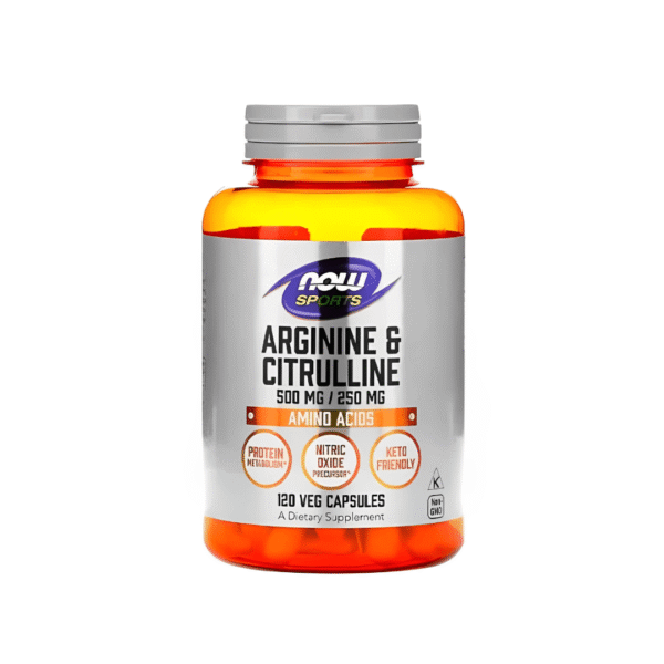 L Arginina e L Citrulina – Now Foods 500mg / 250mg – 120 Cápsulas