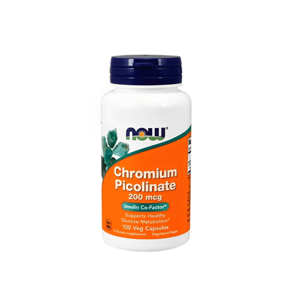 Picolinato de Cromo – Now Foods - 200mg – 100 Cápsulas